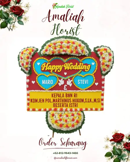 Papan Bunga Pernikahan Carenang